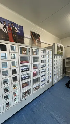 A large display of various items in a store.