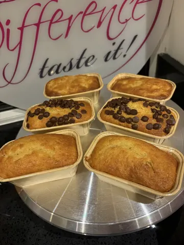 A tray of food with chocolate chips on top.