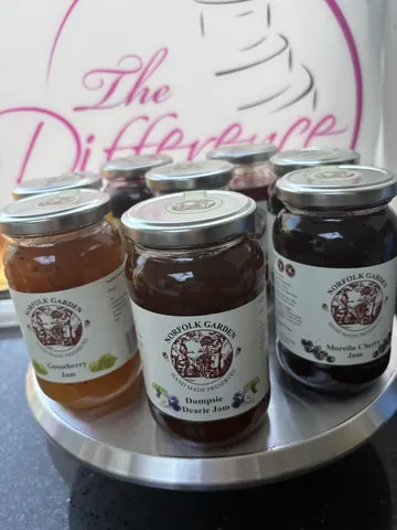 A tray of jars with different contents.
