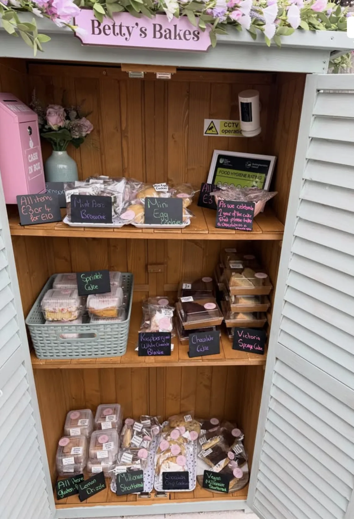 Betty's Bakes: honesty box on HonestyBox.uk
