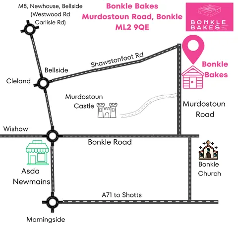 A map of the area around Bonskeid Road.