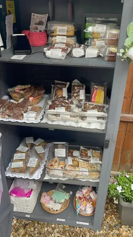 A display of food in a container.