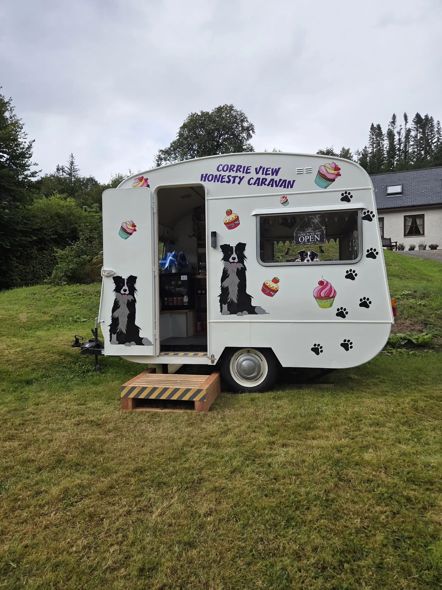 Corrie View Honesty Caravan: honesty box on HonestyBox.scot