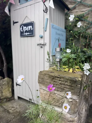 A white sign on a door that says "open".