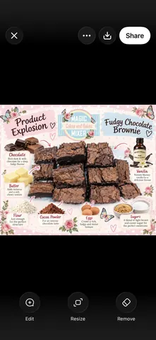 A chocolate brownie with a heart shaped sign on it.