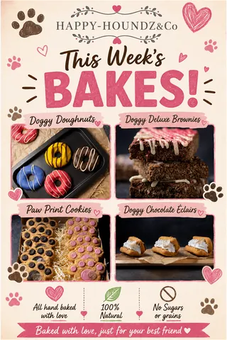 A poster advertising baked goods.
