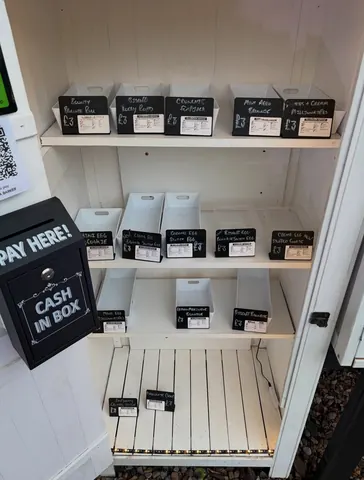 A white box with black writing on it.