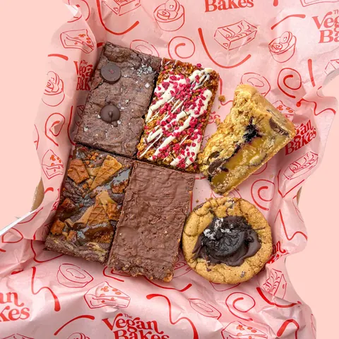 A bag of vegan baked goods.