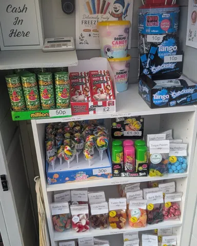 A display of candy and other sweets.
