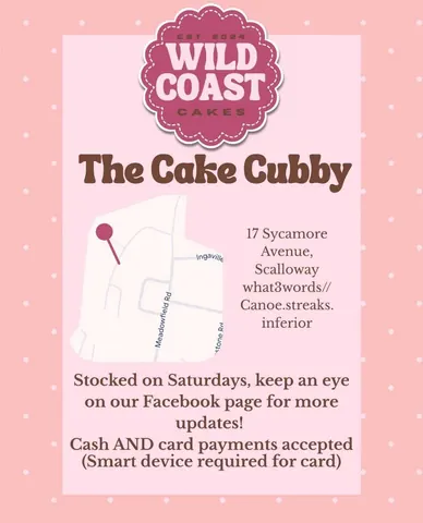 A map of a cake shop is shown.